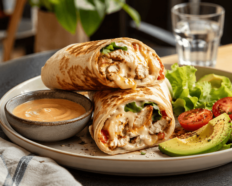 Quick & Easy Cheesy Chicken Wraps (Ready in 20 Minutes)